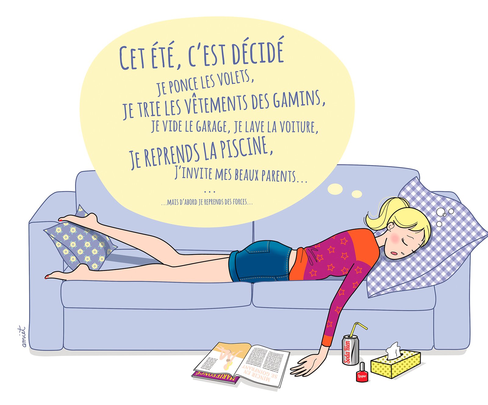 été, résolutions, famille, projets, grandes vacances